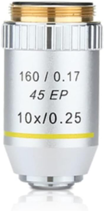 Microscopes Equipment Semi-plan Achromatic Objective Lens 195 mm Conjugate Distance 4X/10X/20X/40X/60X/100X for Biological Microscope 160/0.17 45EP(10X)