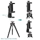 NEEWER Smartphone Halterung Telefon Stativhalterung Kompatibel mit iPhone 16 15 Pro Max Plus 14 13 Mini Samsung Galaxy S24 S23 Ultra, Handy Clip Vertikal Halterung Adapter für Stativ mit 1/4“ Schraube