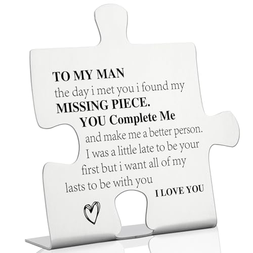 To My Men Gift, Valentines Anniversary Birthday Gifts for Him Fiance Husband, Boyfriend, Groom Engagement Wedding Holiday Father's Day Gift for Home Office Bar Cubicle Desk Table Shelf Sign Decor
