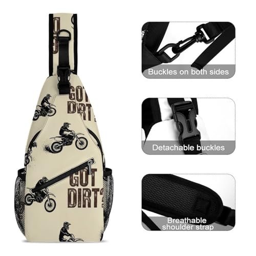 Breathable Mesh Shoulder Pack Got Dirt Bike Motorcross Racing Print Gym Fitness, Moisture-Wicking Crossbody Sling Yoga Running Workouts3
