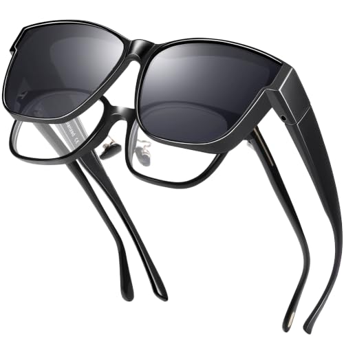 Image of Polarized Sunglasses Fit Over Glasses for Women Men | Oversized Square Sun Glasses UV400 Protection