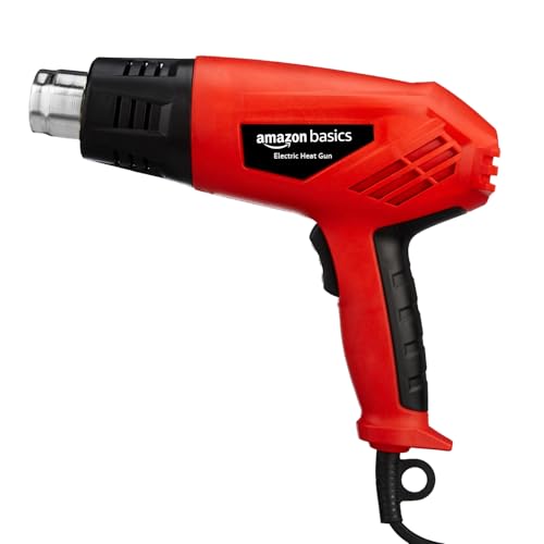 Amazon Basics 2000W Heat Gun | Dual Temperature & Airflow Control | ABS Body | Heavy-Duty Hot Air Gun for Paint Removal, Plastic Welding & Shrinking | Red Amazon Basics 2000W Heat Gun | Dual Temperature & Airflow Control | ABS Body | Heavy-Duty Hot Air Gun for Paint Removal, Plastic Welding & Shrinking | Red