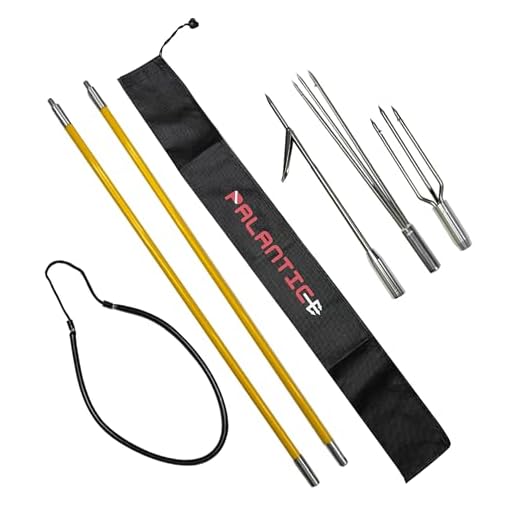 Spearfishing 5' Fiber Glass Travel 2piece Hawaiian Sling Pole Spear 3 Tips Set