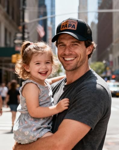Image of Waldeal Papa Trucker Hat, Adjustable Snapback Dad Hats for Men, Fathers Day Birthday Gifts from Daughter