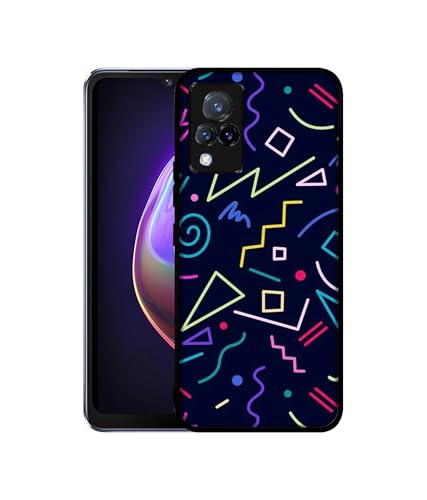 Image of Retro Abstract Design Premium 2D Printed Metal Back Case Cover for Vivo V21 5G