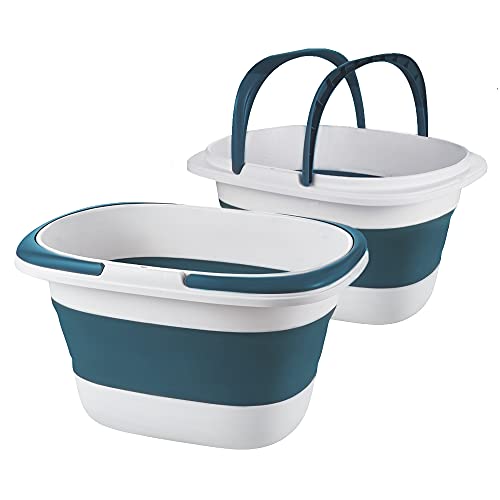 Goderewild 2 Pack Large Collapsible Mop Bucket 4.2 Gallon(16L) with