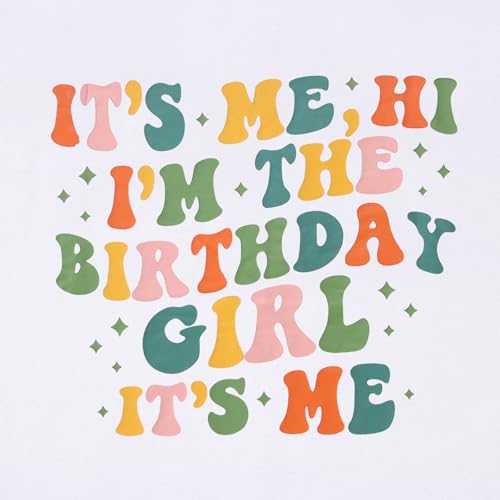 Image of GLIGLITTR Birthday Girl Shirt Its Me Hi Im The Birthday Girl Its Me Kids Birthday Party Tshirt Girls Bday Outfits Tops 5-12Y