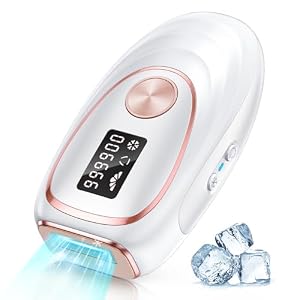 Haarlosy IPL Laser Hair Removal Device for Women and Men with Ice Cooling Painless Salon Quality Results at Home, Lazer Hair Remover for Face Bikini Line All Body, 5 Level, 999,900 Flash Light
