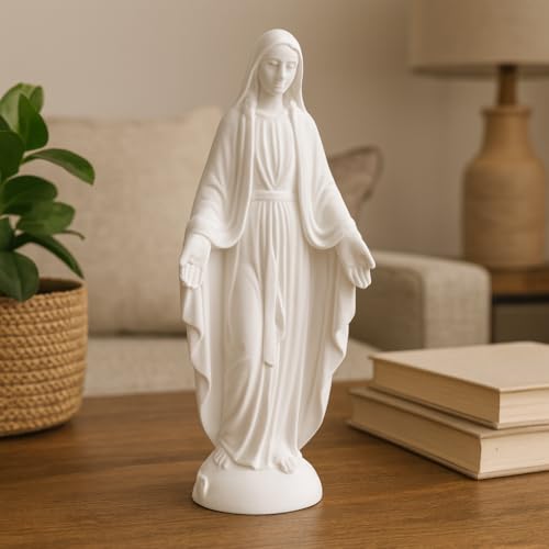 Estatua Virgen María Znet3D 5.5 in Blanco PLA miniatura 6