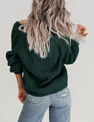 Image of Zeagoo Women's 2026 Fall Chunky Knit Cardigans Open Front Long Sleeve V Neck Button Loose Cardigan Sweaters