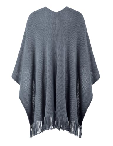 Ferand Shawl Wraps for Women, Cozy Lightweight Poncho Cape with Pockets, Warm for Fall Winter Travel2
