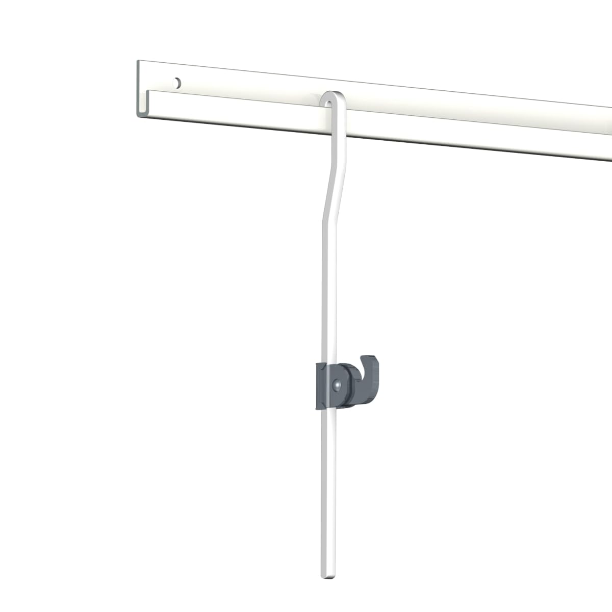 Arti Teq - Pack 5 Tiges Aluminium coudées 4 mm - Accessoire Cimaise Tableau 200 cm