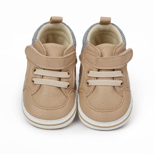 Image of Clowora Baby Boys Girls Shoes Non-Slip Rubber Sole Sneakers Infant First Walking Toddler Crib Shoes Newborn Loafers Flats.