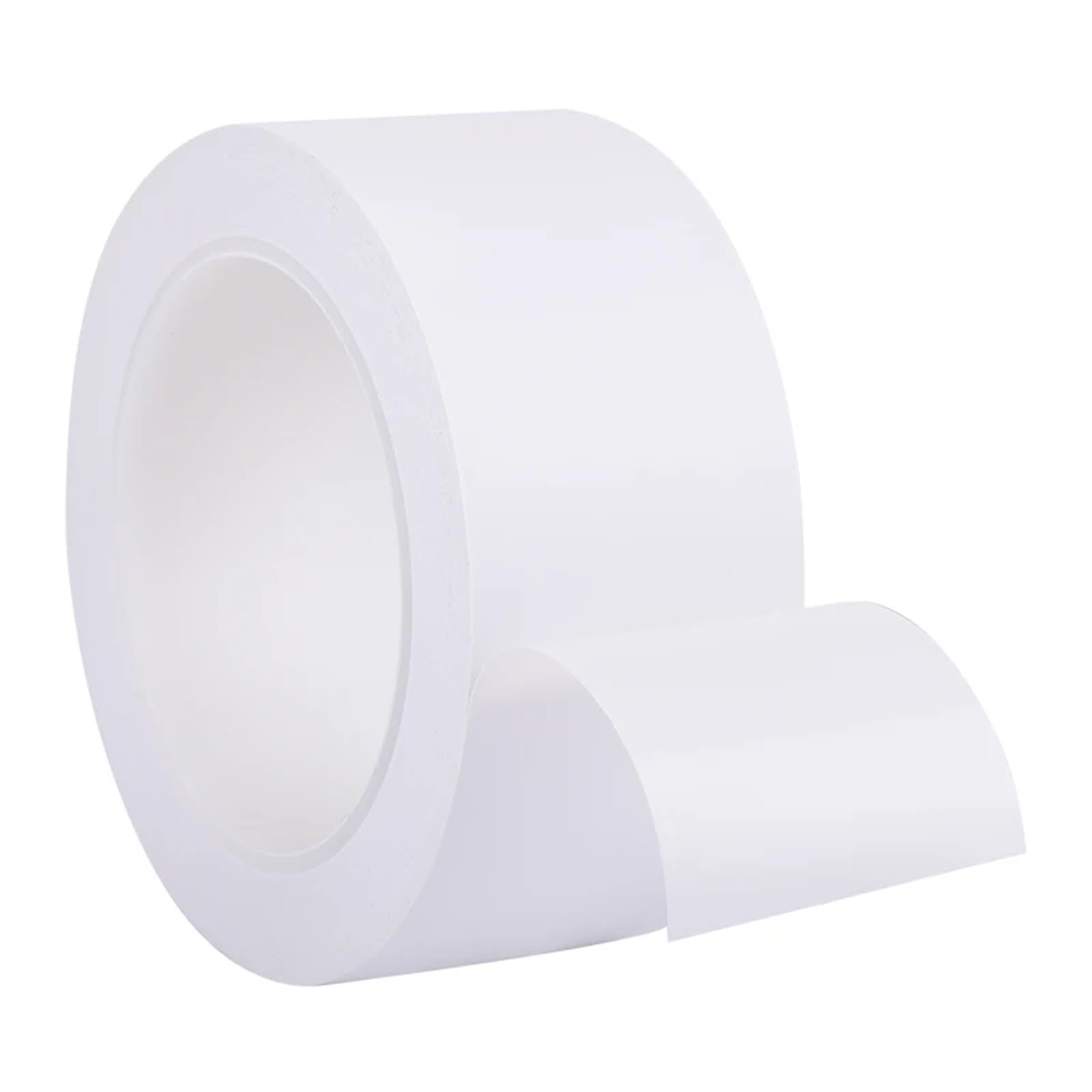 Taśma ostrzegawcza żółta, Zestaw 2 wielokolorowych taśm ostrzegawczych z PVC do stopni podłogowych sali gimnastycznej w wielu rozmiarach(White,17M-0.15MM-20MM)
