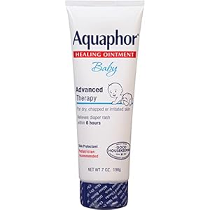 Aquaphor Baby Healing Ointment Advanced Therapy Skin Protectant, Dry Skin and Diaper Rash Ointment, 7 Oz Tube