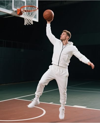 JIHUILAI Men's Sweatpants Fleece Active Workout Jogger Sweatpants for Men Running Gym with Pockets4