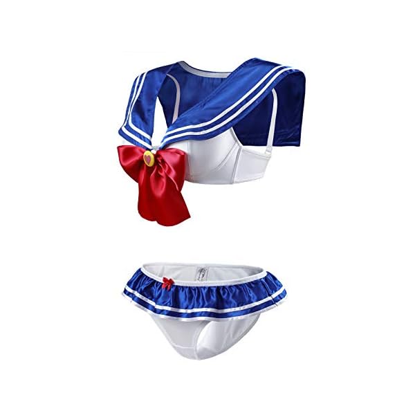 Littleforbig-Frauen-Nachtwaesche-Sexy-Matrosenkragen-Aermellos-Rueckenfrei-Bikini-Slip-Magische-Maedchen-Dessous-Set Littleforbig Frauen Nachtwäsche Sexy Matrosenkragen Ärmellos Rückenfrei Bikini Slip Magische Mädchen Dessous Set