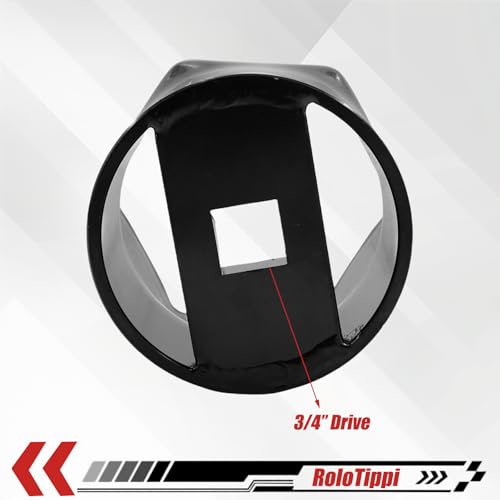 Image of 3-1 /2-Inch 6 Point Wheel Bearing Locknut Socket, 3 /4-Inch Drive, for Axle Nut Socket, Remove and Install Wheel Bearing Nuts, Carbon Steel, Powder-Coated (3-1 /2 inch 6PT, 3 /4 inch Drive)