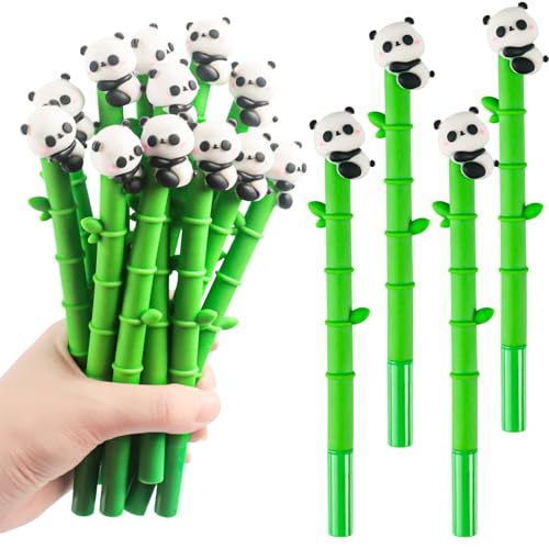 Phlognfy 20Pcs Set de Stylos à Bille Panda, Stylos à Bille Cartoon Panda, Set Fournitures Scolaires Enfants, Cadeaux Anniversaire pour Enfants, Fournitures Scolaires et de Bureau