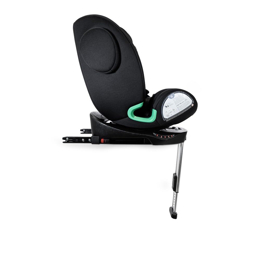 Interbaby Silla Coche Bebé PAX i-Size ISOFIX 360° Grupo 0+1+2+3 (Negro) | Silla auto giratoria 360 reclinable 40-150 cm, reductor recién nacido, protección lateral SPS, pata de apoyo