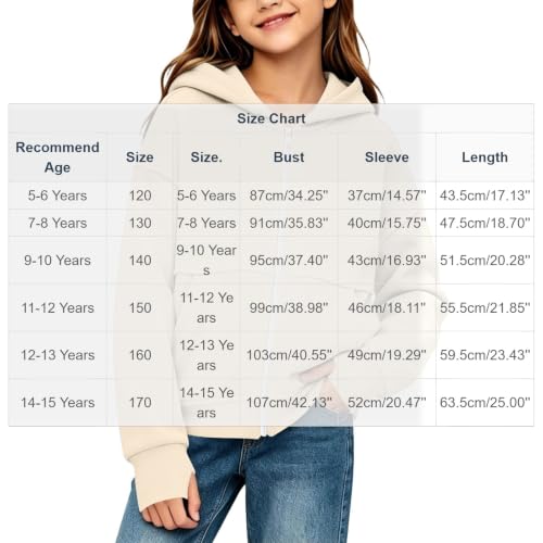 Hvyesh Kids Fleece Jacket Full Zip Casual Hooded Girls Jacket - image 5