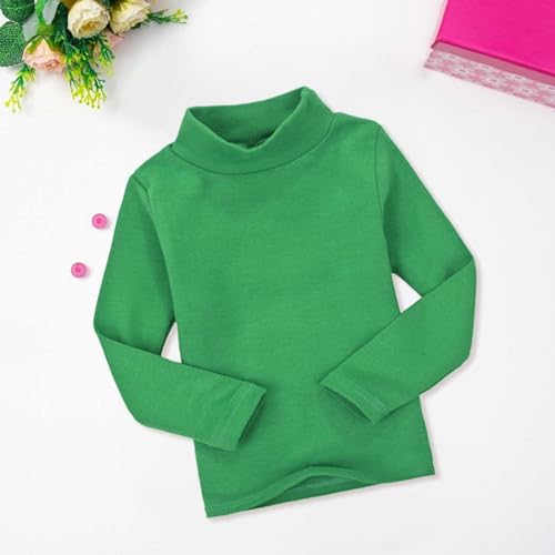 Little Girls Boys Long Sleeve Tee Shirts Soft Turtleneck Layering Pullover Slim Stretchy Tops2