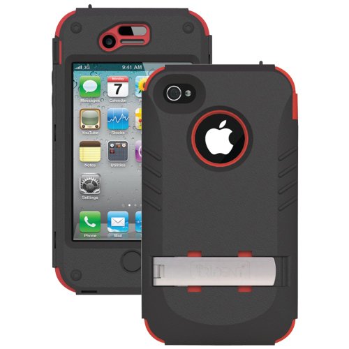 Trident AMS-IPH4S-RD iPhone 4/4S Kraken II AMS Case with Holster - 1 Pack - Retail Packaging - Red
