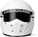 Conquer Snell SA2025 Approved Full Face Auto Racing Race Car Helmet - Adult | Men | Women | - Black / White / Silver (White, Large)