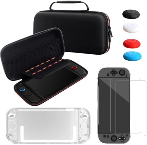 Kit Generico Para Nintendo Switch 2, Case Rígida Preta, Película ...