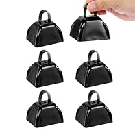 【Size】The size of the cow bell is 7.5x6x7.4cm/3x2.4x2.9inch, which is portable and easy to store, perfect for hanging around the neck or holding in the hand. 【Sturdy and Durable】Each cowbell is made of iron, surface of the metal cowbell is treated wi...