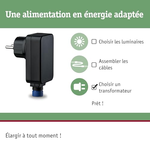 Transformateur extérieur Paulmann Plug & Shine 21W pour illuminer vos soirées