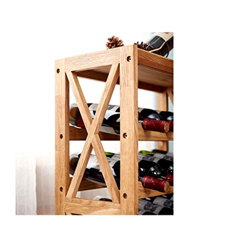 Soporte de madera para botellas de vino robusto y elegante miniatura 4