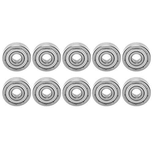 S628 Ball Bearings, 10Pcs Stainless Steel Skateboard Bearings Set, High Speed Quiet Rotation Bearings with Low Friction for Long