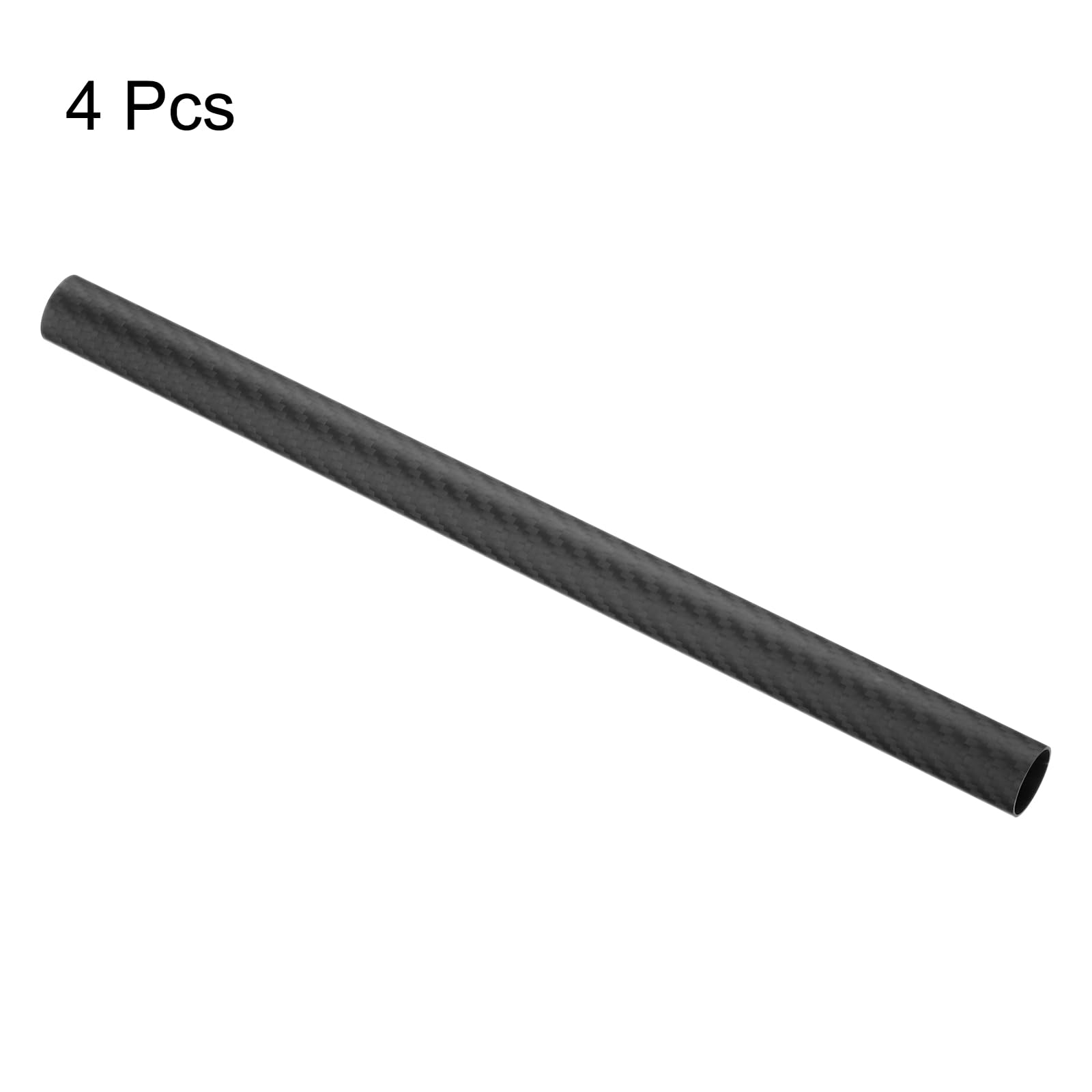 QUARKZMAN 4uds Carbono Fibra Tubo 20 x 22 x 330mm Mate Superficie Varilla 3K Rollo Envuelto Puro Carbono Redondo Tubo para RC Avión Multicóptero