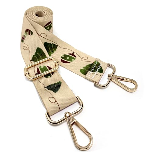 Image of Dsigo Purse Strap, 1.5 inch Wide Gold Alloy Buckle Floral Printing Crossbody Shoulder Strap for Bag Handbag Crossbody Bags