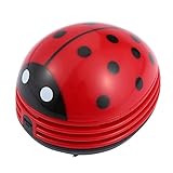 niceeshop(TM) Mini Table Dust Vaccum Cleaner Red Beetles Prints Design