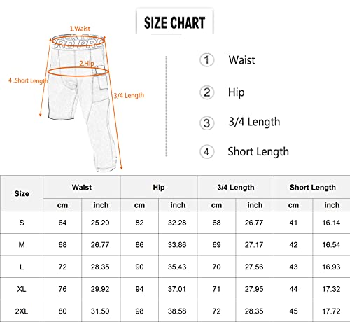 Landunsi 2 Pack One Leg Compression Tights For Basketball Mens 3/4 Capri Leggings Athletic Base Layer For Sports Running #TOP5