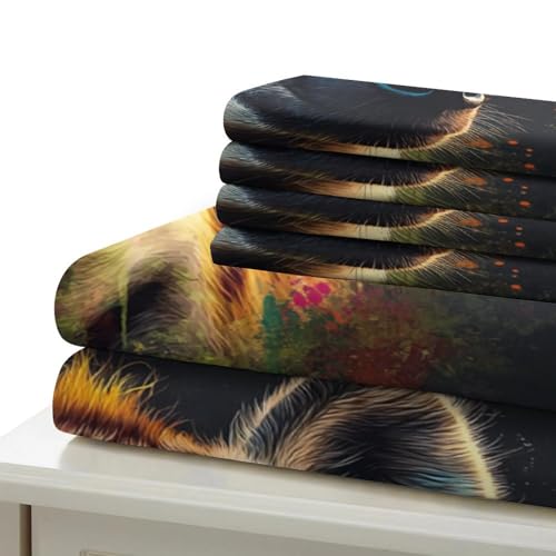 Parure de lit hyène hypoallergique en microfibre 135x200cm - 7