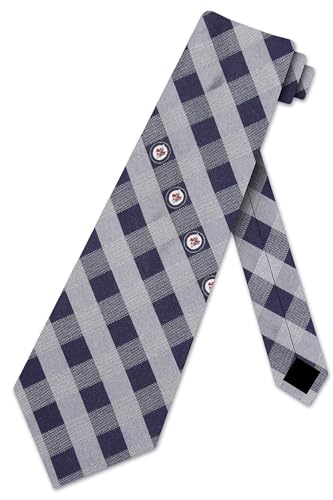Eagles Wings Jets Check Polyester Neck Tie Winnipeg Hockey Team Ties