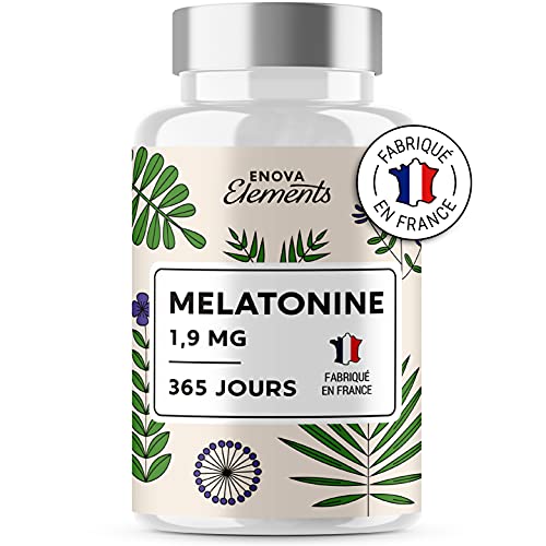 MELATONIN 1.9MG - 1 年供应 365 片 - 嗜睡、睡眠、时差 - 法国制造