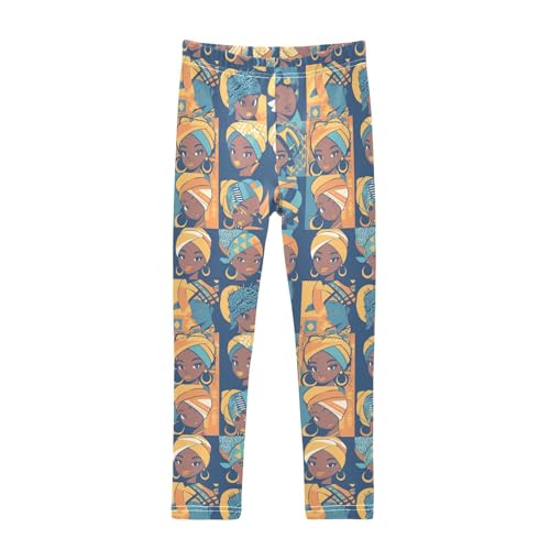 KLL Beautiful African Woman Girls Legging Soft Full Length Athleisure Pants Exercise