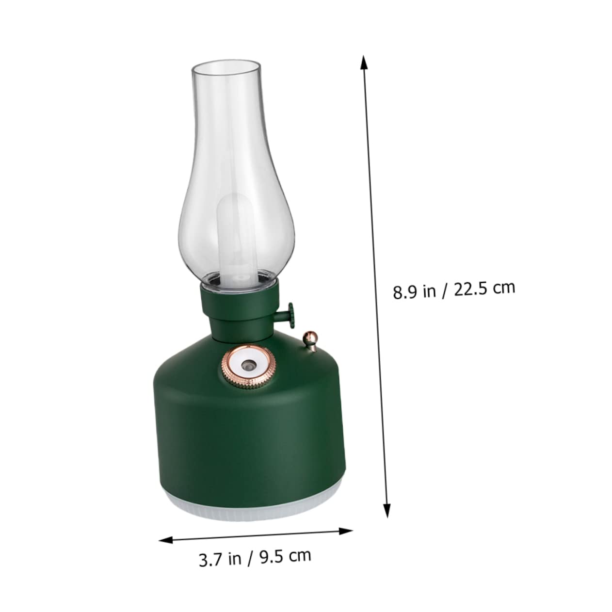 Luce Umidificatore USB Vintage da Scrivania Verde Abs | 1200mah e 280ml, Effetto Aromaterapia e Umidificazione, per Casa e Ufficio