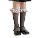 RSHuiOUXX Calf Socks Teen Girls Lace Ruffle Leg Warmer Long Stockings Breathable Fashion Socks for 3-13 Years