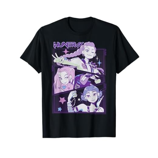 Kpop Demon Hunters Halloween Huntrix Cute Animated Panels T-Shirt