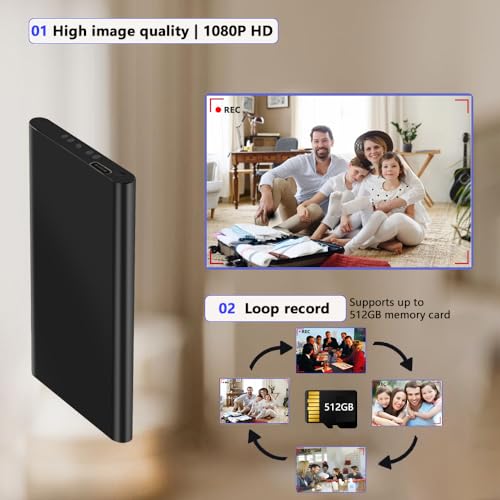 Yingzikeji K6 Hidden Camera - 1080P 10000Mah Spy Camera - Power Bank Camera - Small Secret Camera - Home Security Camera Nanny Cam With Night Vision, Motion Detection thumb #2