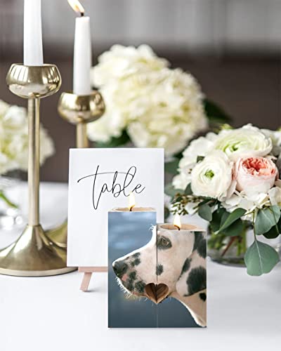 Cute Animal Wooden Candle Holders, Dalmatian Puppy Dogs Heart Shaped Double-Sided Printing Candlesticks, Decorative Candlestick Holders For Friends Family Personalized Gifts #TOP3