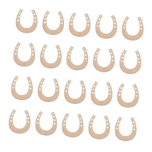 HOMSFOU Lot de 24 Copeaux à Cheval pour Bricolage et Décoration de Fête Matériel Éducatif pour Garçon et Filles Tranches de Brutes Décoration