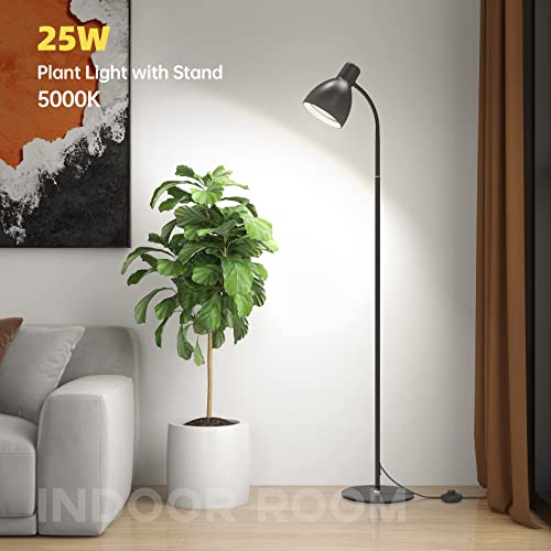Bstrip INW55660T652JC Grow Light Floor Lamp, 5000K Full Spectrum Plant Light For Indoor Plants, 25W Led Grow Light With Stand, Floor Grow Lamp With On/Off Switch, 55 Inch H Stand With Adjustable Angle Light Bulb thumb #1