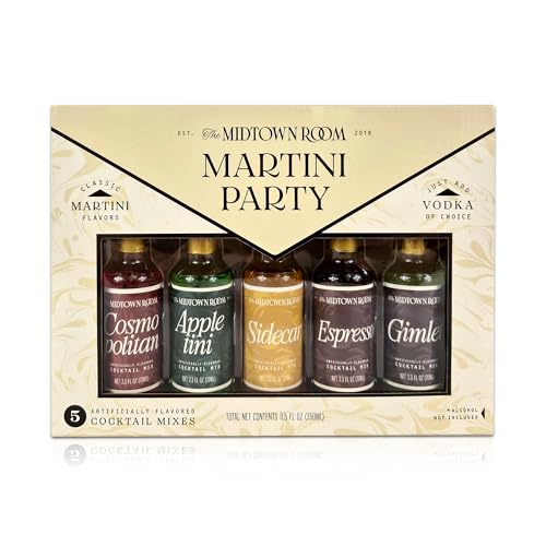 MR Cocktailmix Martini Party Pack – Cocktails Mixers Variety with Cosmopolitan, Appletini,...