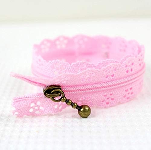 YICBOR 20pcs/lot Lace Zippers 25cm/10inch Finish Closed End Zippers for Sewing (Mixed Colors)